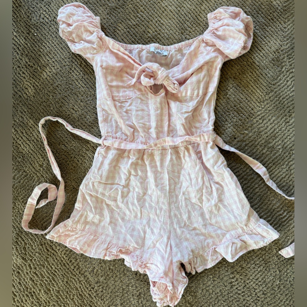 Pink Ruffled Romper